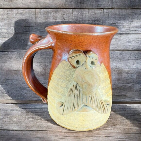 Wagner Stoneware Pottery Village Potter Coffee Mug Cup Face Anthropomorphic Mug - Picture 1 of 16